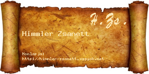 Himmler Zsanett névjegykártya